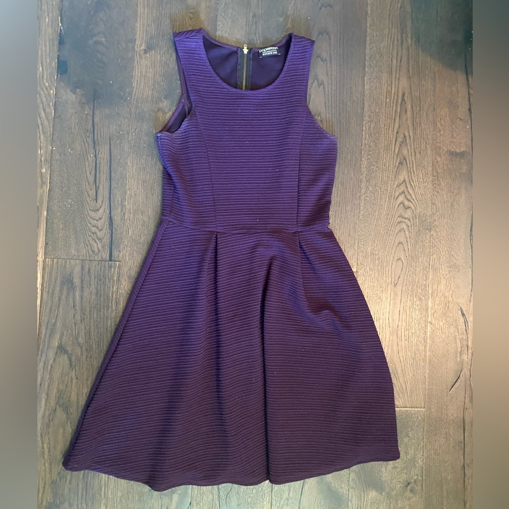 Perfect purple/eggplant a line dress with zipper